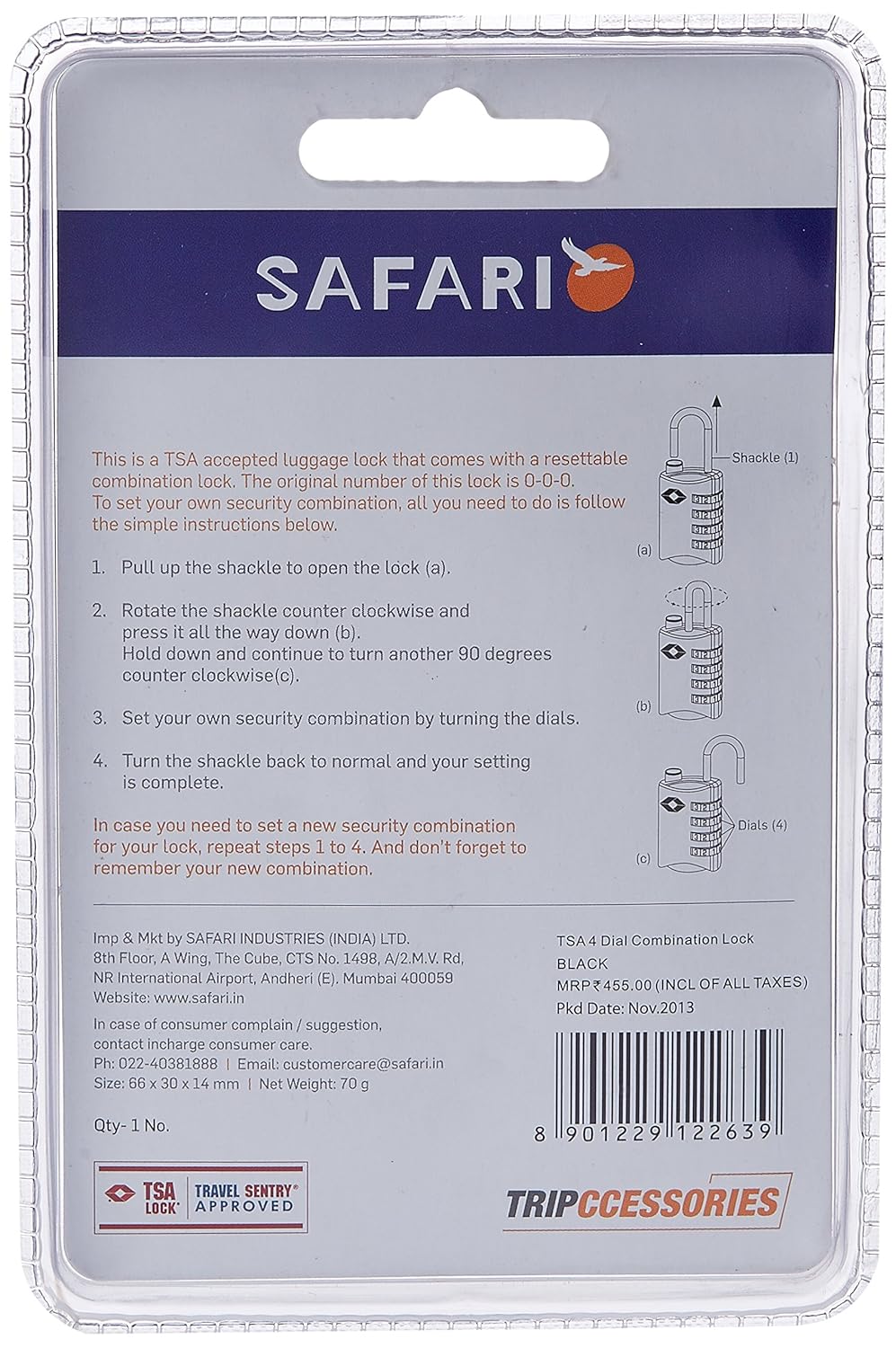 safari tsa lock