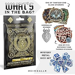 HEIMDALLR Mystery Metal DND Dice Set – 7pc Blind