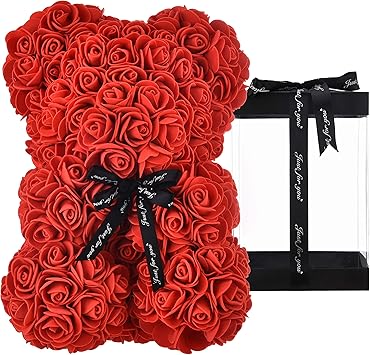 handmade rose teddy bear