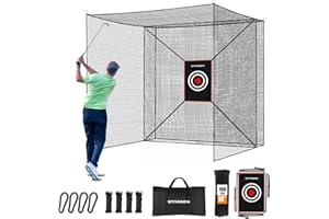Storgem Golf Batting Cage Net with Extra Striking Net, Frame NOT Included, Heavy Duty Golf Hitting Practice Net, Backyard Batting Cage for Sports Training