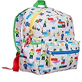 LEGO PRESCHOOL BACKPACK, Toddler-Sized School and Travel Bag for Boys and Girls, Minifigure Bricks