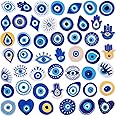 Ferraycle 48 Pcs Evil Eye Embroidery Patches Hamsa Hand Heart Moon Sew on/Iron on Embroidered Applique Repair Patch DIY Craft Accessories Gifts for Clothing Jacket Jeans Backpack Hat (Dark Color)