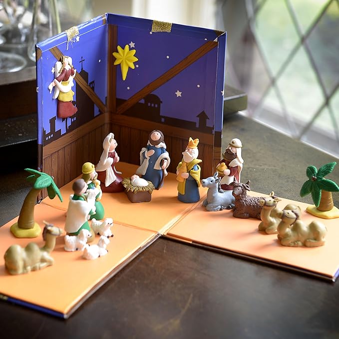 17pc Mini Nativity Set In Box Unknown Home & Kitchen