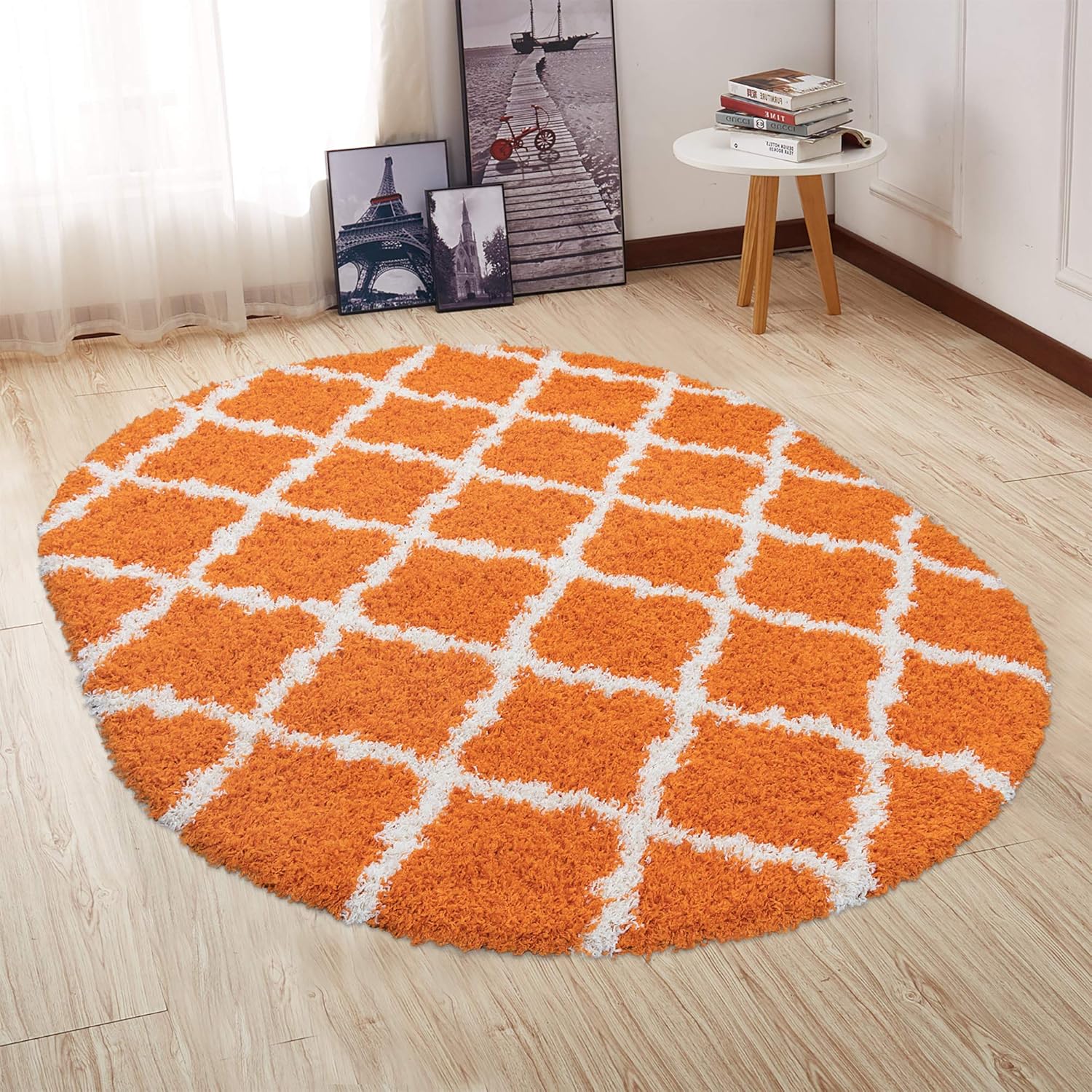 orange nursery rug