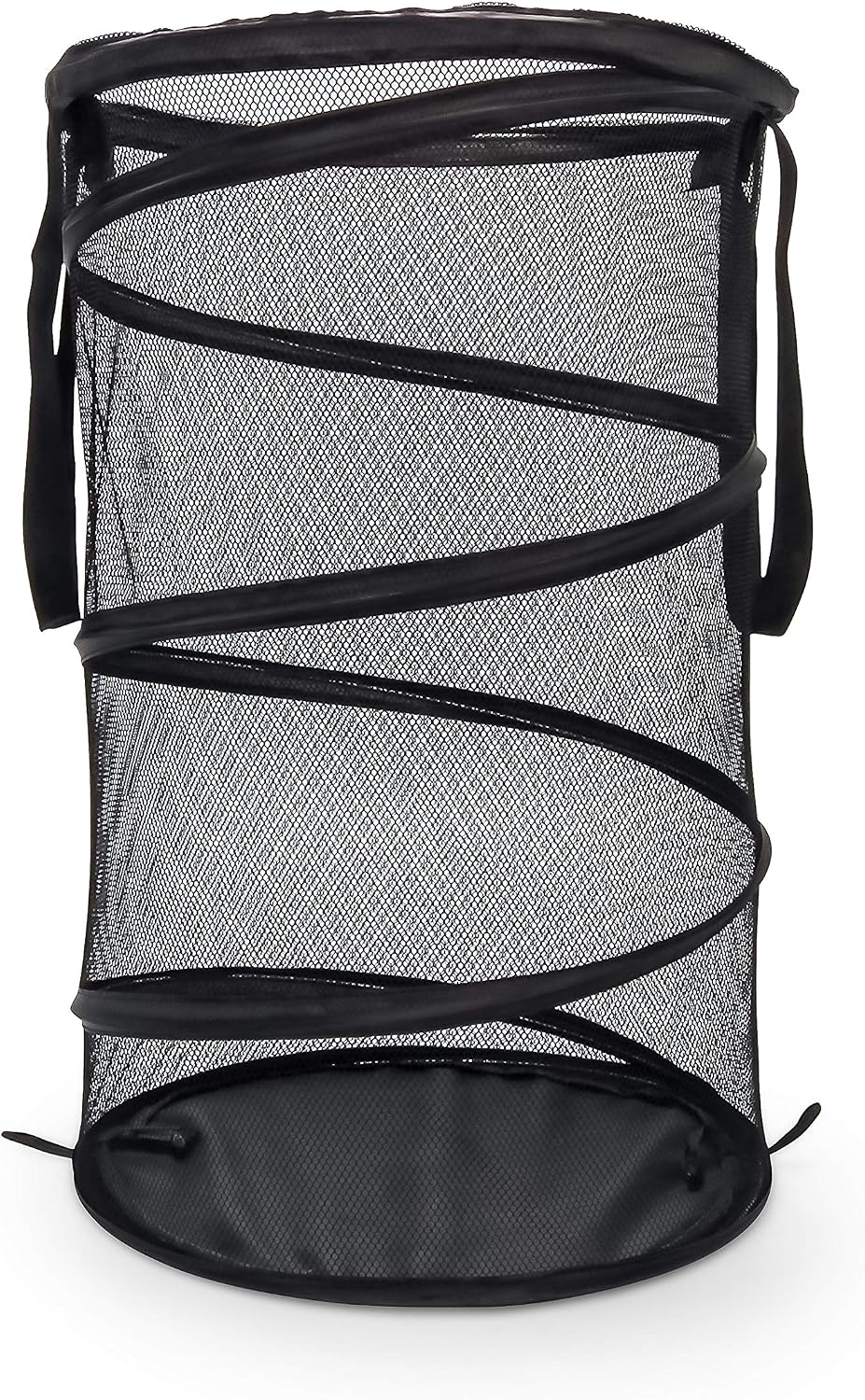 Amazon Com Camco Pop Collapsible Mesh Hamper Basket With Handles Easy To Store And Clean Perfect For Travel Dorms And More Minimizes Moisture Caused Laundry Odors Black 51977 Automotive