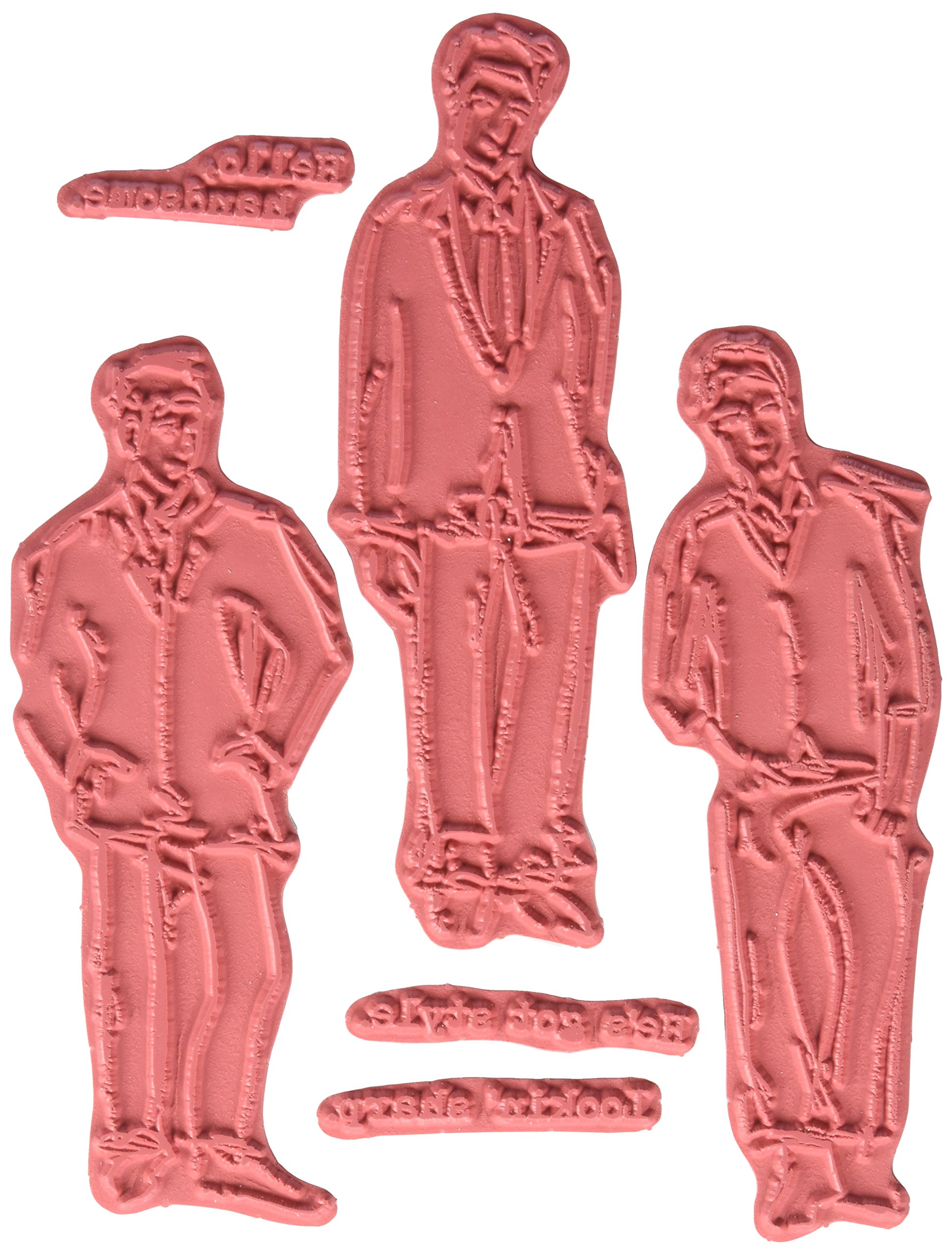 Ranger "Scribbly Fellas" Cling Rubber Stamp Set