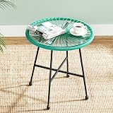 SONGMICS 3-Piece Garden Patio Set Glass Top Table 2 Chairs GGF013C02 view 8