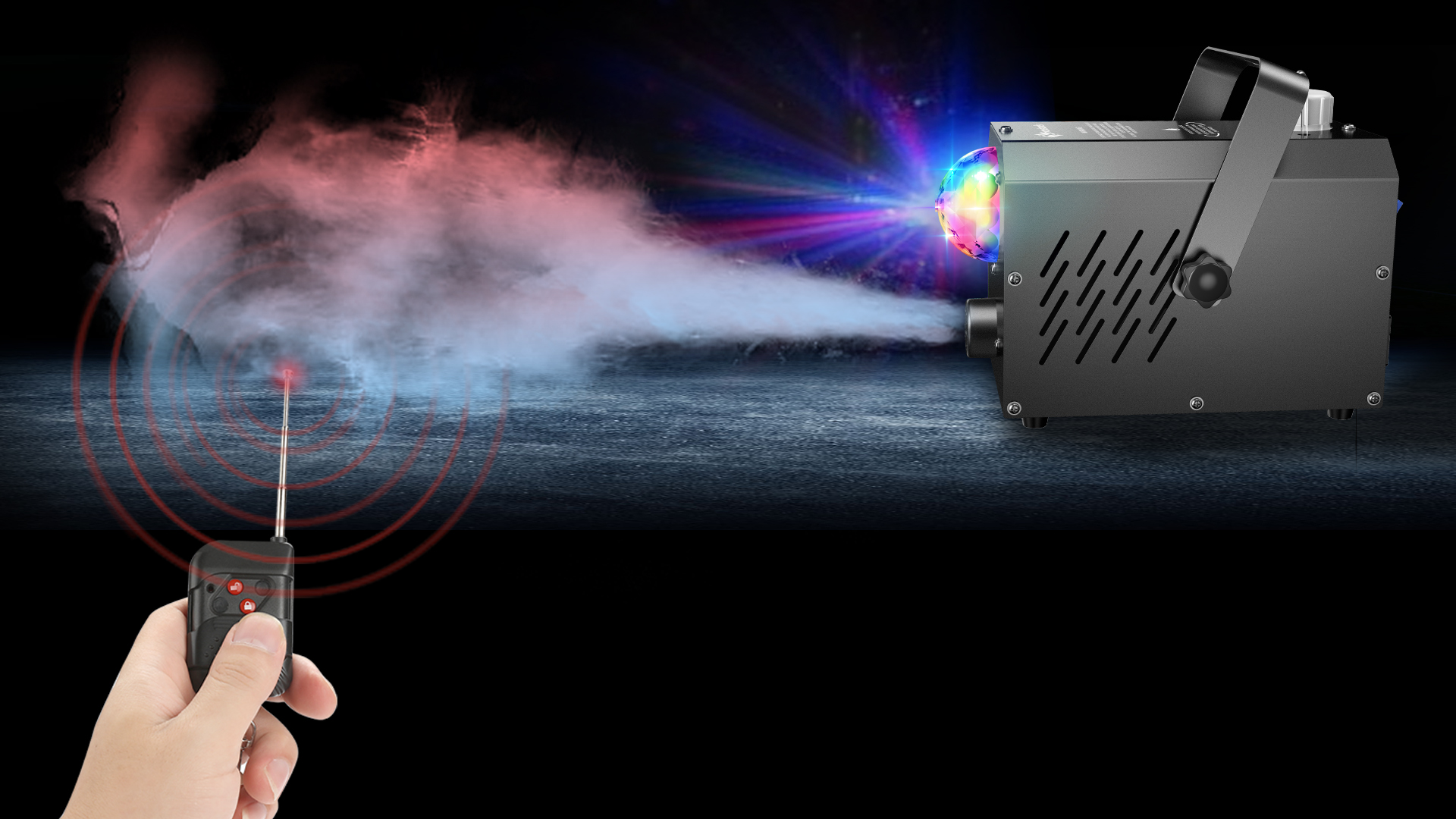6 Fog+Machine+LED+Stage+Lights