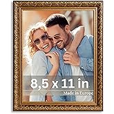 VictoR 8,5x11 Picture Frame Rubens Brown Gold - Picture Frames 8.5 x 11 - with Shutterproof Acrylic Glass - Antique - Brown 8.5 by 11 - only for hanging