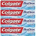 Colgate Max Clean Whitening Foaming Toothpaste with Fluoride, Effervescent Mint, 6 Ounce, 4 Pack