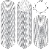 80 Pcs Chain Bracelets Link Bracelet Chains with OT Toggle Clasps Bulk Charm Bracelets for Women Alloy Round Link Bracelet Connectors Minimalist Jewelry Making Chain(Silver)