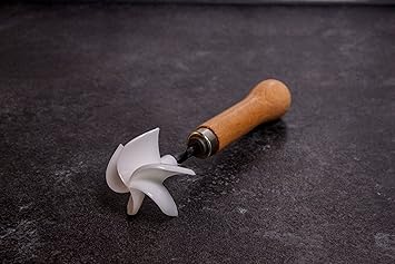 Brötchenstempel, Kaisersemmeldrücker, 6,5 cm, mit Holzgriff
