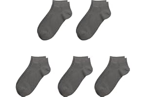 SERISIMPLE Viscose Bamboo School Socks Ankle Super Soft Kids Socks Stretch Cuffs Athletic Socks Odor Anti-odor 5 Pairs