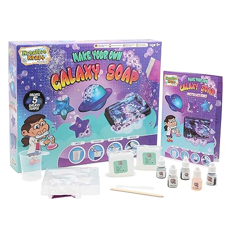 KreativeKraft Seifen Selber Machen Set Spielzeug Experimentierkasten Sterne Galaxis Planet