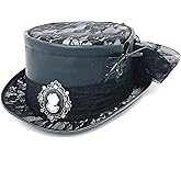 Steampunk Mad Hatter Scientist Black Top Hat For Halloween Costume Cosplay Party For Adult
