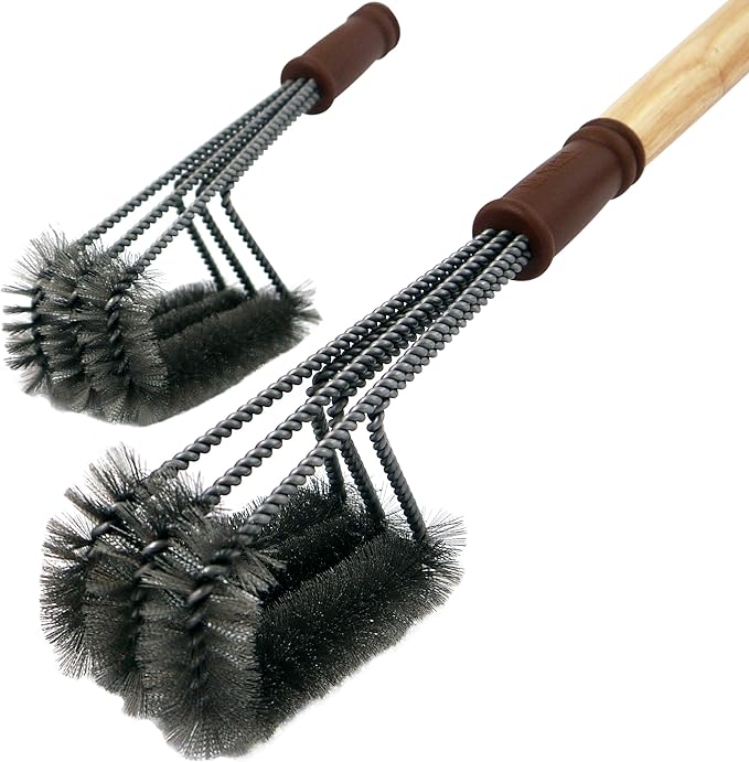 GrillHogs Professional Grill Brush and Replacement Brush Head
