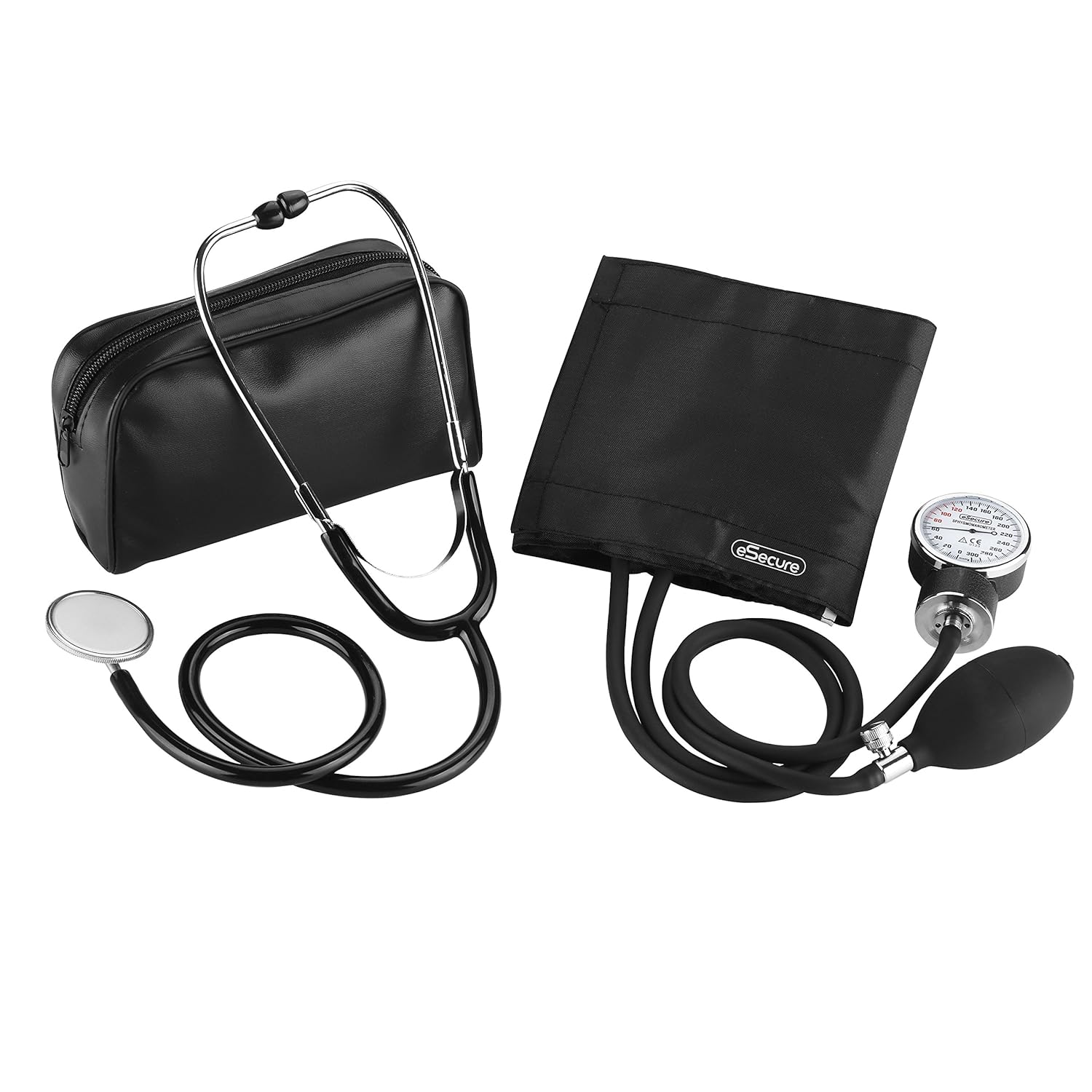 eSecure Aneroid Sphygmomanometer Blood Pressure Monitor Meter + Free