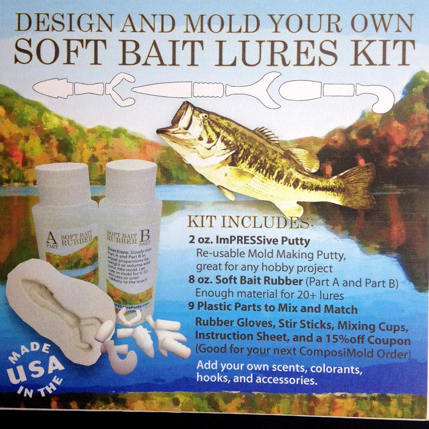 Make Your OWN Soft Bait Fishing Lures KIT Amazon.co.uk Kitchen & Home