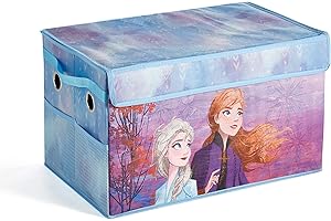 Idea Nuova Disney Frozen 2 Mini Collapsible Children’s Toy Storage Trunk, Durable with Lid