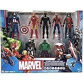 Marvel Avengers Action Figures - Iron Man, Hulk, Black Panther, Captain America, Spider Man, Ant Man, War Machine & Falcon! (8)