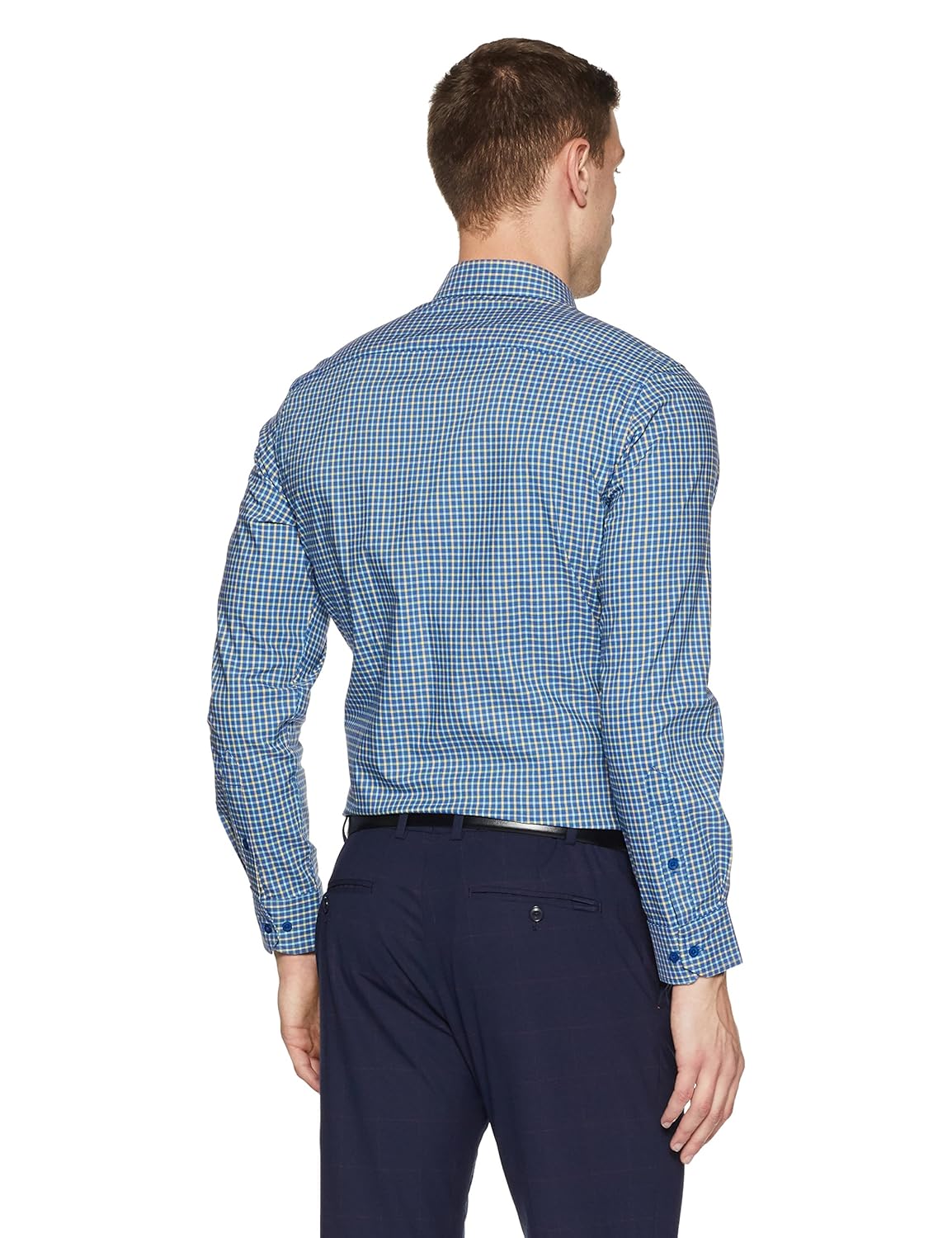 diverse men's checkered slim fit formal shirt