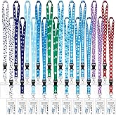 Hotop 20 Pack Carnival Cruise Lanyards with Waterproof ID Holder Detachable Buckler Cards for Women Men Cruise Accessories