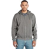 Timberland PRO Men's Hood Honcho Sport Full-Zip, Dark Charcoal Heather/White, Medium