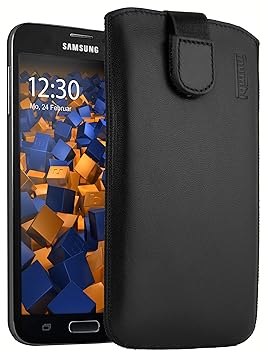 mumbi ECHT Ledertasche für Samsung Galaxy S5 / S5 Neo Tasche Leder Etui (Lasche mit Rückzugfunktion Ausziehhilfe)