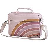 DiverseBee Large Bible Cover with Handles and Shoulder Strap, Bible Carrying Case for Women, Bible Tote Bag, Church Book Cover, Christian Gift (Rainbow)