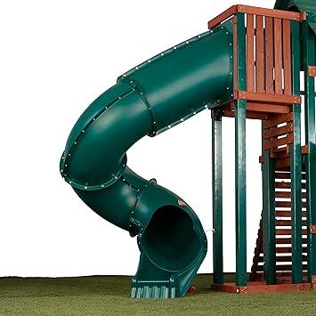 swing set with tunnel slide