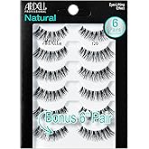 Ardell Natural Lashes 120, Natural Look Wispy Strip False Eyelashes, 6 Pair | Lightweight, Long-Lasting Wispies Strips for Everyday Wear, Mink Fur, Black, 1 Pack