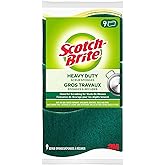 Scotch-Brite Scrub Sponge, 9 Pack, Heavy Duty, Sponges for Dishes ,Garage,Outdoor, Kitchen