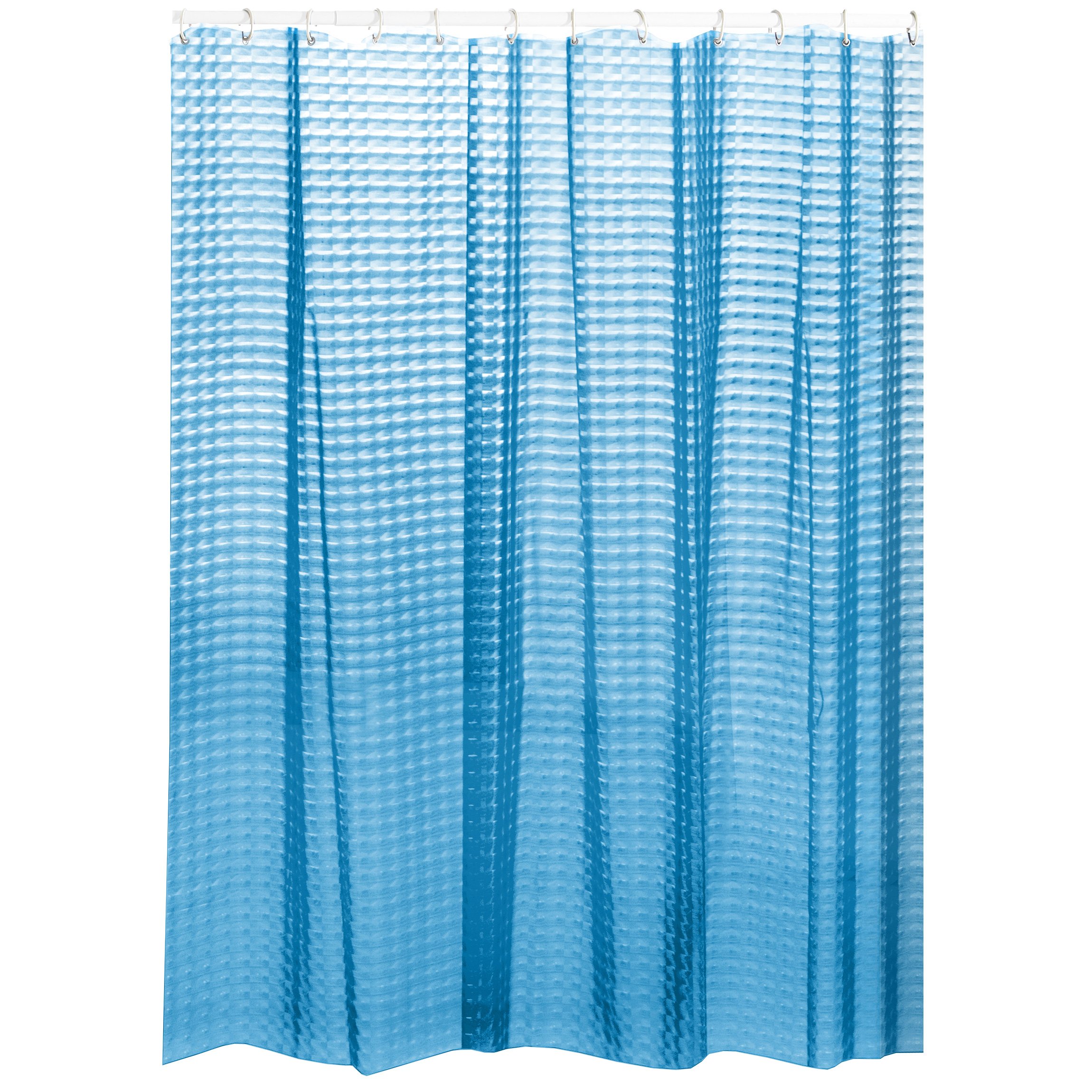 MSV "Premium Eva Shower Curtain, Blue, 180 x 200 cm