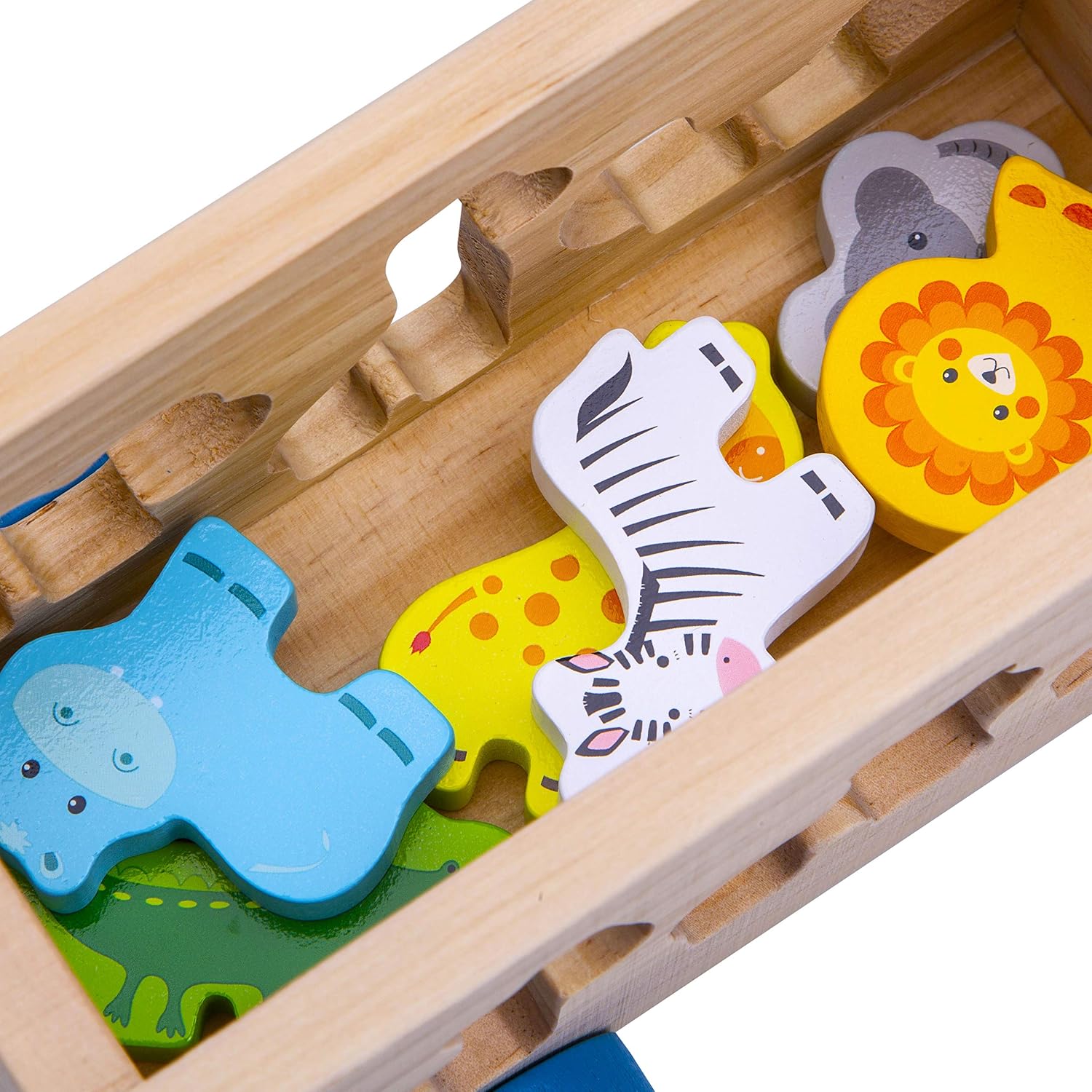 Jaques of London Wooden Shape Sorter for 1 Year Old, Safari Theme, Small - Image 5
