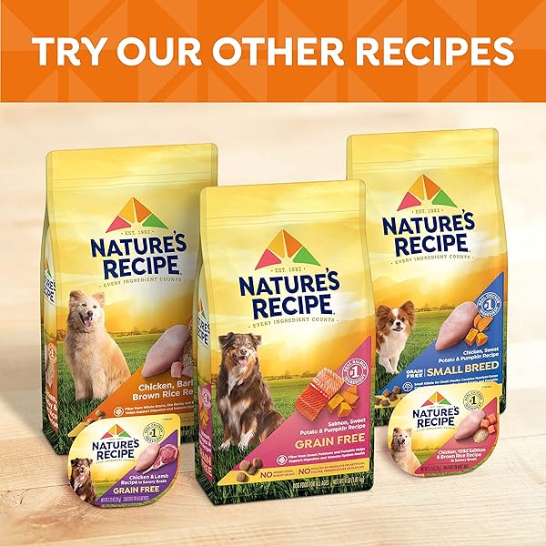 NATURE’S RECIPE GRAIN FREE CHICKEN & BEEF, CHICKEN & TURKEY, CHICKEN & LAMB WET DOG FOOD VARIETY PACK, 2.75 OUNCE (PACK OF 12)