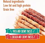 PACK'N PRIDE Dog Treats 5 Pack 450g Chicken Duck Chewy Twists view 3