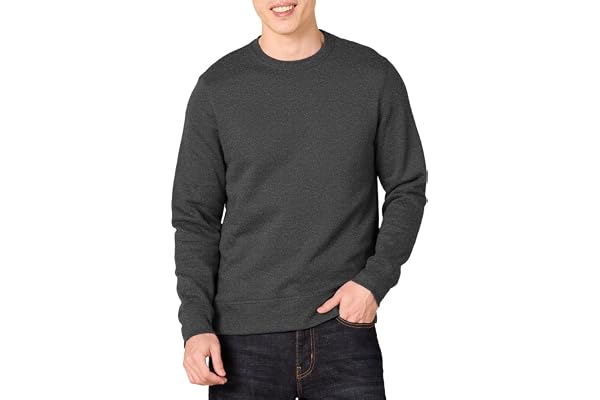 Amazon Essentials Mens Fleece Crewneck Sweatshirt (Available in Big & Tall)
