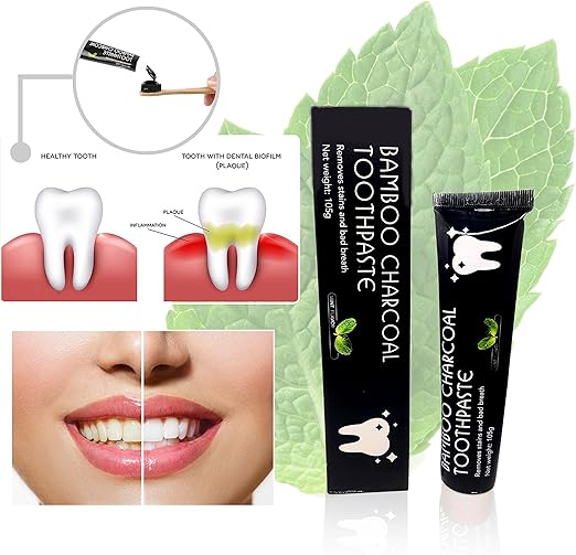 Activated Charcoal Toothpaste For Teeth Whitening with Bamboo Charcoal
