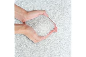 T4U Tumbled Chips Stones Crushed Crystal Quartz 2 LB, Irregular Shaped Gravels Pebble Healing Stones, DIY Smoothed Rocks for 