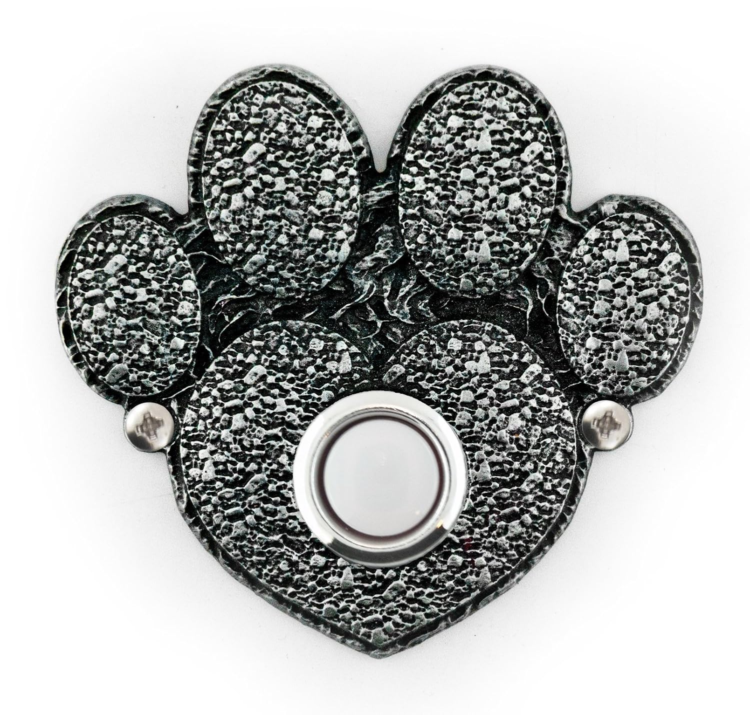 Paw Print Heart Decorative Doorbell with lighted button