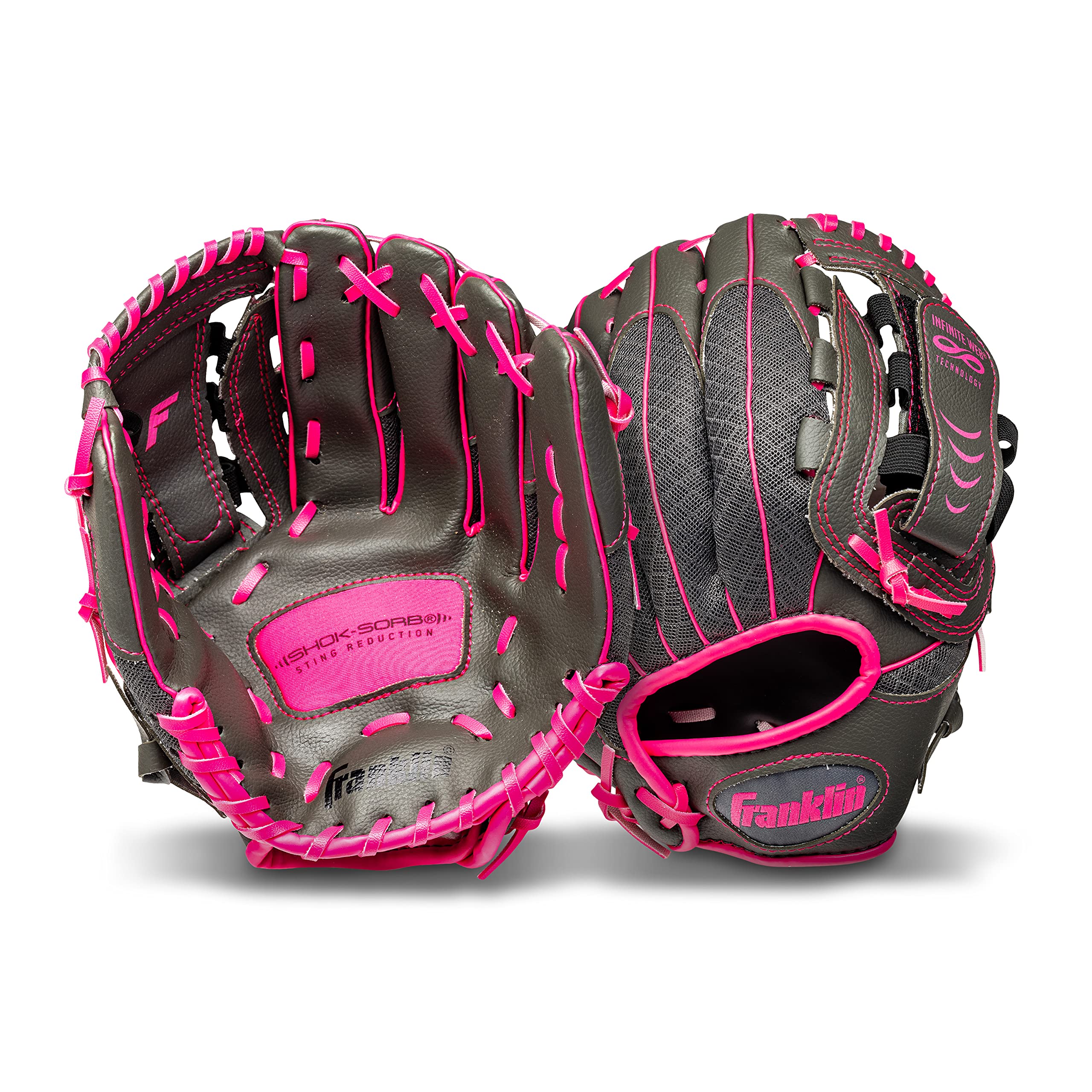 Franklin Sports Youth Teeball Gloves - Shok Sorb Kids Baseball + Teeball Mitt - Boys + Girls Fielder Gloves - 10.5
