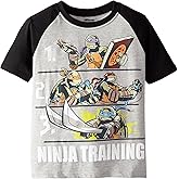 Nickelodeon Little Boys' Teenage Mutant Ninja Turtles Group Shot Raglan Tee