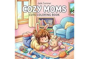 Cozy Moms: Cute Coloring Book for Adults and Teens with Adorable Characters and Heartwarming Family Moments for Relaxation