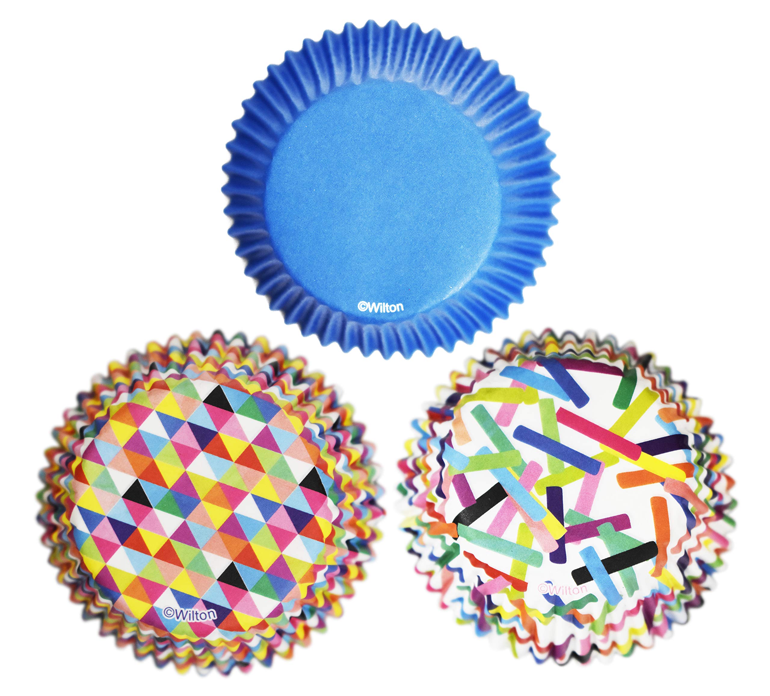 Wilton Baking Cups, 75 Count (Confetti/Blue/Prism)