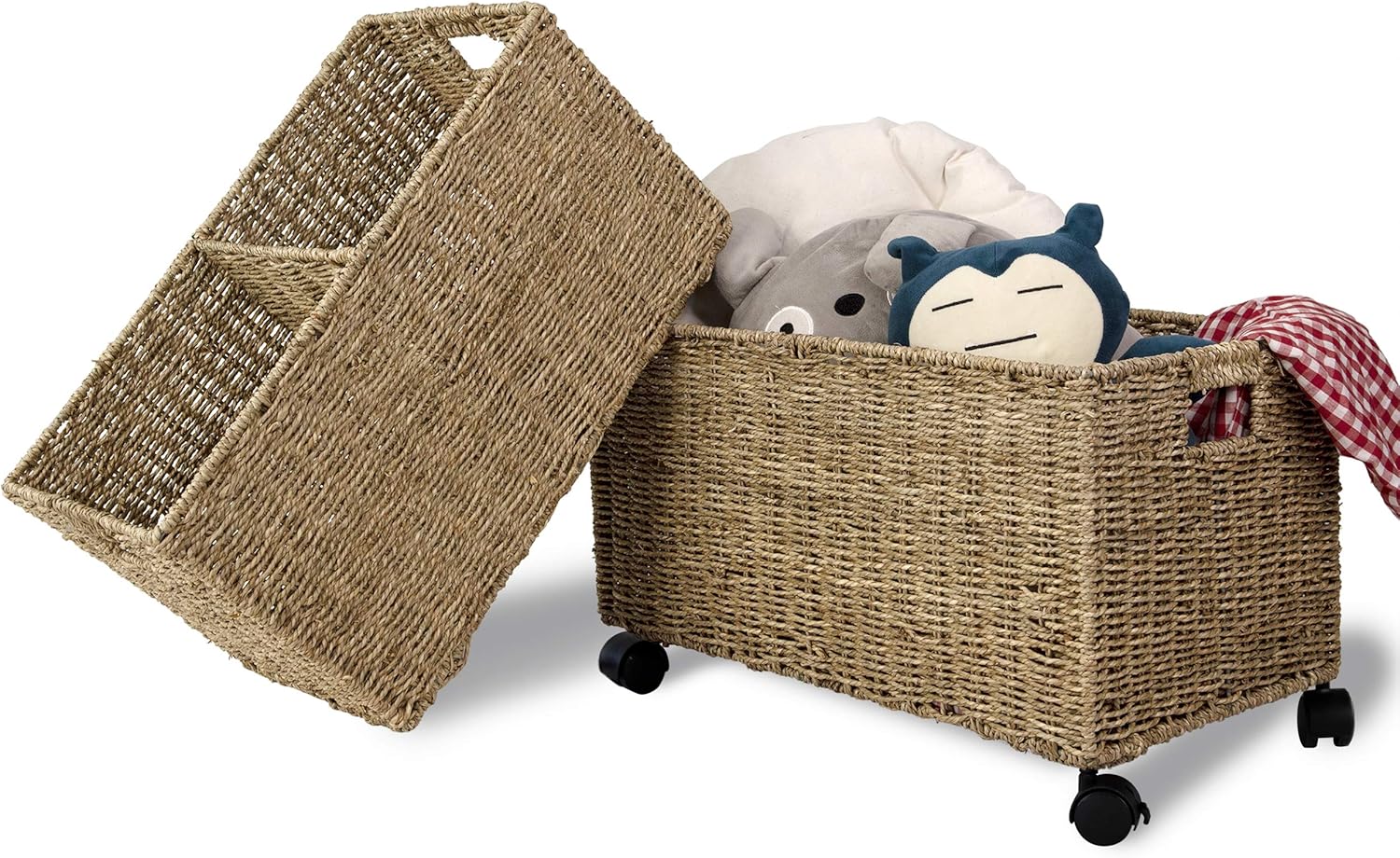 Straw Wire Woven Wicker Baskets for 