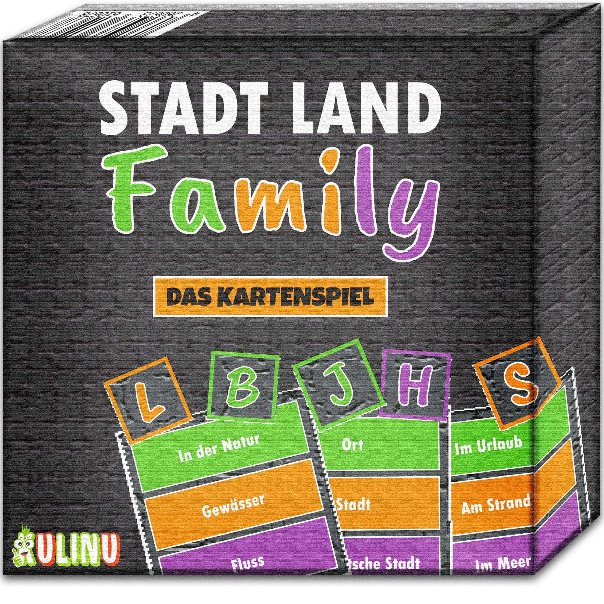 Board Game - City, Country, Family - The Fairest Card Game of All Time - City Country River Educational Game for Children from 8 Years - Quiz Game Gift Idea (Card Game - 55 Cards)