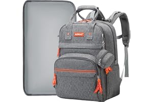 AOMAY Baby Diaper Bag Backpack for Mom, Multifunction Nappy Changing Bags, Waterproof, Travel, Maternity, Large Capacity (Regular)