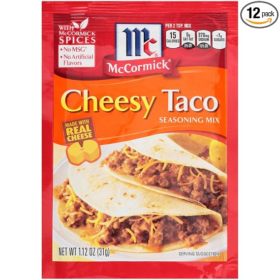 Mccormick cheesy taco seasoning 45150 1.12 (052100451503)