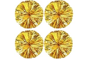 Hlonon 4 Pack Cheerleader Pom Poms Sports Dance Cheer Plastic Pom Poms Cheerleading for Sports Team Spirit Cheering
