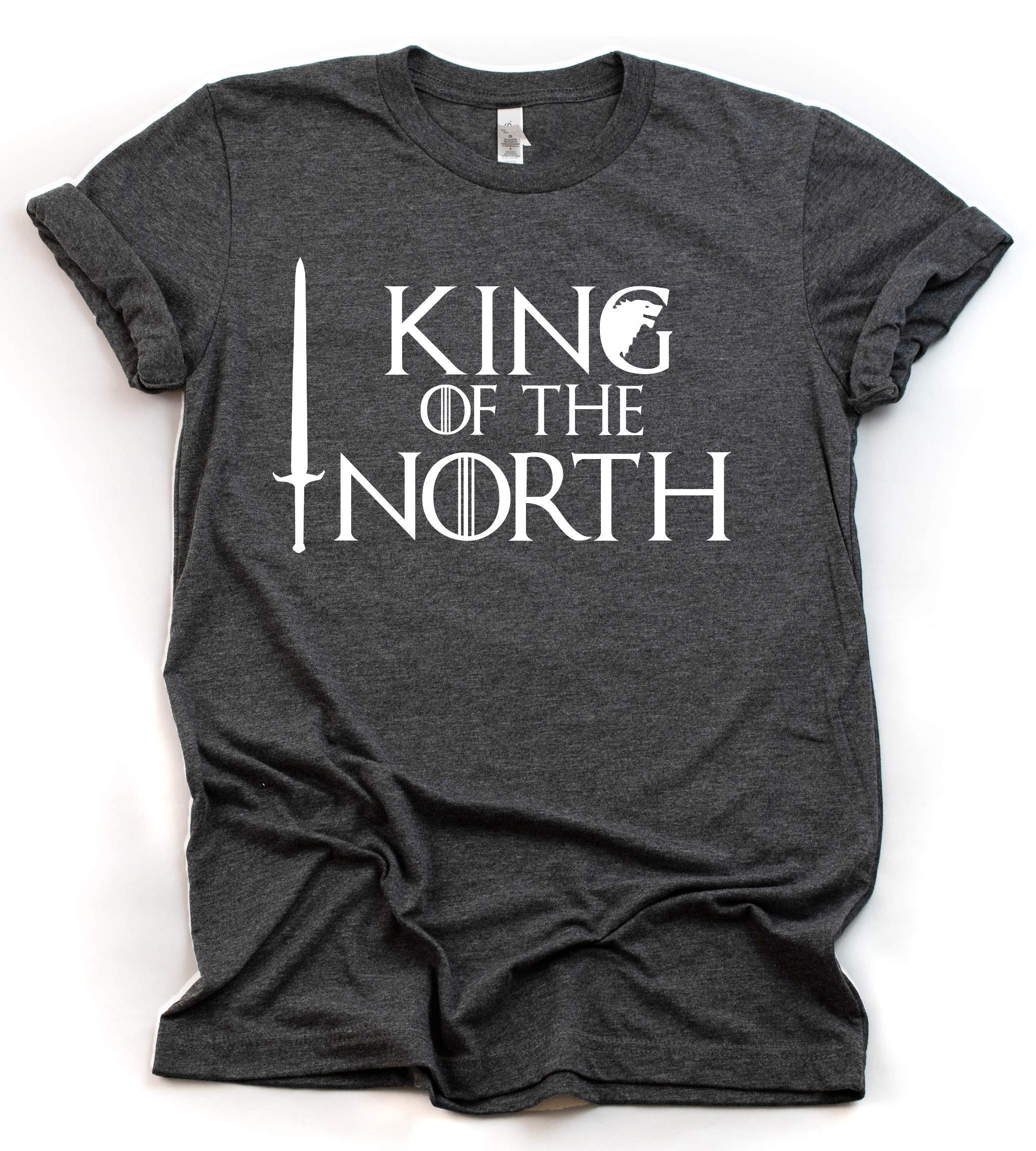 King Of The North T Shirt Stark Jon Snow Got Thrones Shirt Game Short